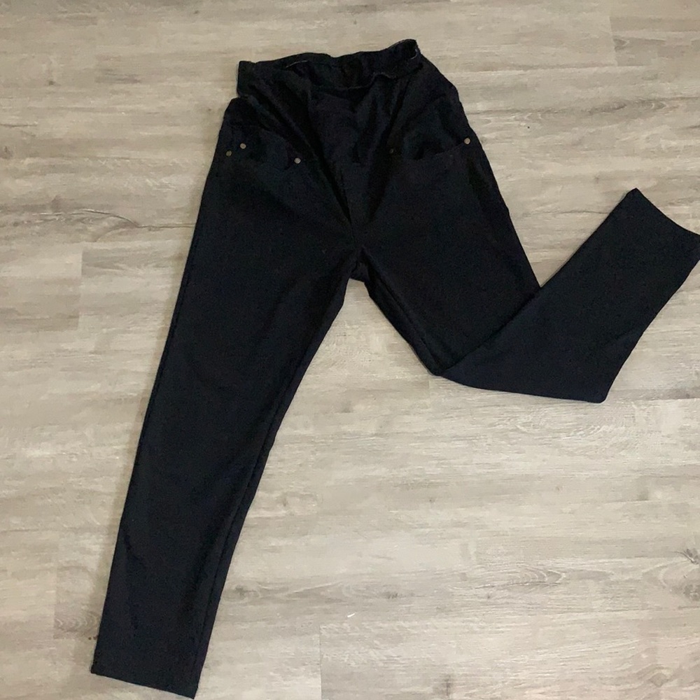 Large black maternity pants
